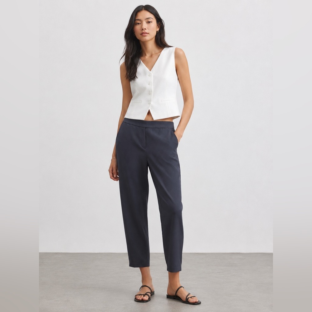 Aritzia Babaton Dexter Pant Size Small Gray Cropped Stretch Ankle Trouser Size 4